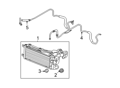 2010 BMW M3 Trans Oil Cooler Transmission Oil Cooler Line, Flow Diagram for 17222283584