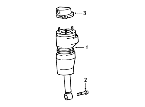 1996 Lexus LS400 Shocks & Components - Rear Cylinder Assembly, Pneumatic Diagram for 48090-50090