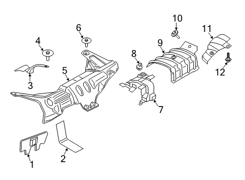 2021 Lincoln Navigator Heat Shields Muffler Shield Diagram for JL1Z-5290-A