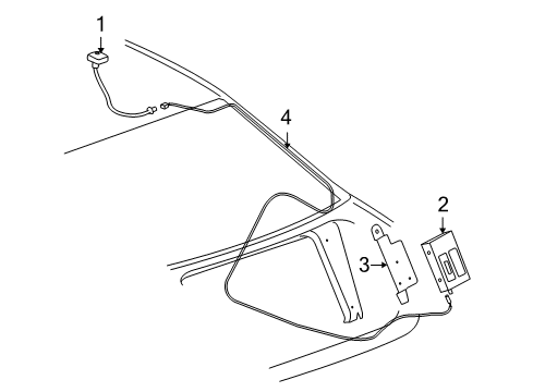 2015 Chevrolet Impala Limited Antenna & Radio Cable Diagram for 13581153