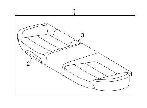 2020 Hyundai Accent Rear Seat Components Cushion Assembly-Rear Seat Diagram for 89100-J0010-PJT