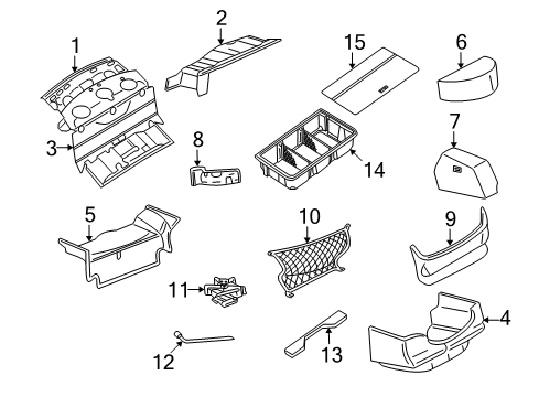 2007 Lincoln Town Car Interior Trim - Rear Body Jack Assembly Diagram for 1W1Z-17080-AA