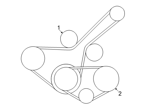 Diagram for 1999 Nissan Altima Belts & Pulleys 
