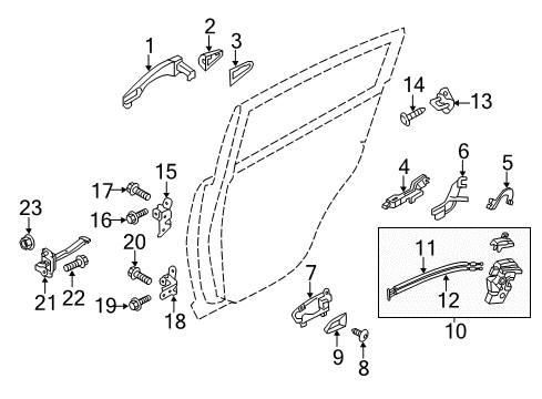 2015 Kia Sportage Rear Door Checker Assembly-Rear Door Diagram for 794803W000