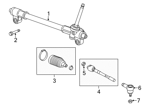 2014 Chevrolet Spark Steering Column & Wheel, Steering Gear & Linkage Boot Kit Diagram for 95967278