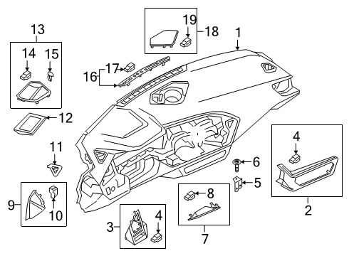 2021 BMW Z4 Upper Instrument Panel MOUNTING CLIP Diagram for 07149365277