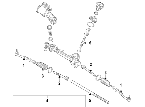 2020 Kia Sorento Steering Column & Wheel, Steering Gear & Linkage PINION Assembly-Steering Diagram for 56511C5300