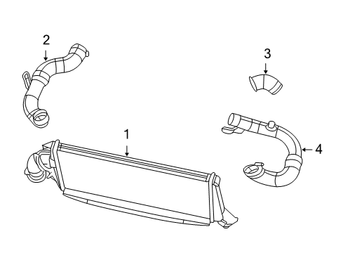 2008 Dodge Caliber Intercooler Hose-INTERCOOLER Outlet Diagram for 5037923AE