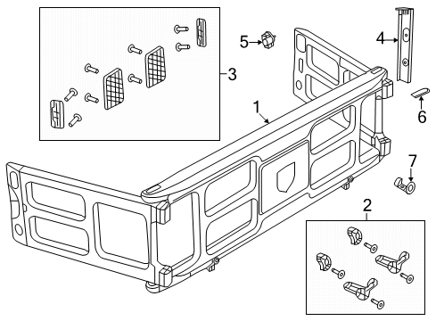 2019 Ram 2500 Exterior Trim - Pick Up Box Pin Diagram for 6512951AA