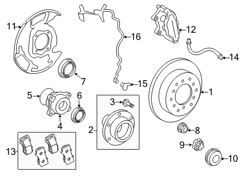 2013 Toyota Land Cruiser Front Brakes Piston, Disc Brake Diagram for 47731-60280