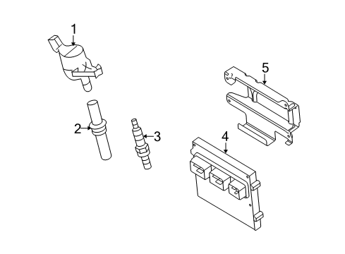 2007 Lincoln Mark LT Ignition System ECM Diagram for 7L3Z-12A650-EFBRM