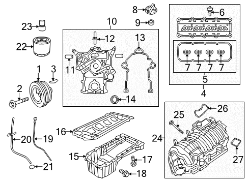 2020 Dodge Charger Engine Parts Fitting-Engine Oil Cooler Diagram for 53022323AA