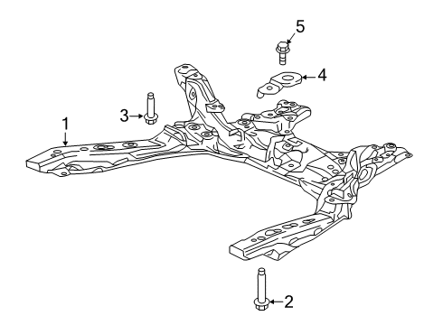 2022 Honda Insight Suspension Mounting - Front BOLT, FLANGE (14X45) Diagram for 90163-TBA-A00