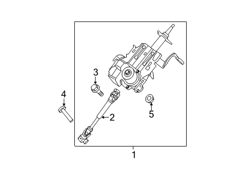 2008 Nissan Sentra Steering Column & Wheel, Steering Gear & Linkage Column-Steering Tilt Diagram for 48810-ET00A