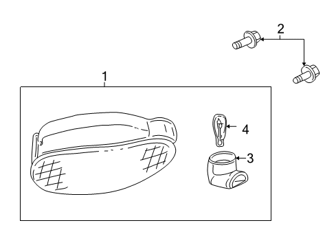 2004 Buick LeSabre Park Lamps Park Lamp Assembly Diagram for 10386585