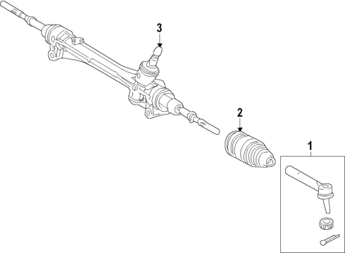 2016 Lexus RX350 Steering Column & Wheel, Steering Gear & Linkage Boot, Steering Rack Diagram for 45535-09450