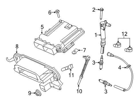 2021 Ford F-350 Super Duty Ignition System Ignition Coil Stud Diagram for -W709845-S437