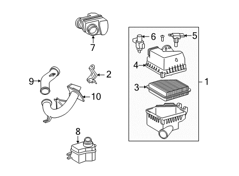 2007 Toyota RAV4 Powertrain Control Resonator Diagram for 17894-0P010