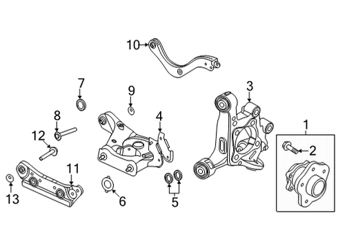 2020 Nissan Sentra Rear Suspension, Lower Control Arm, Stabilizer Bar, Suspension Components Stopper-Arm Bush Diagram for 55044-6LB0C