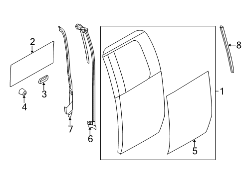2011 Ford F-150 Rear Door Outer Panel Diagram for 9L3Z-1824700-A