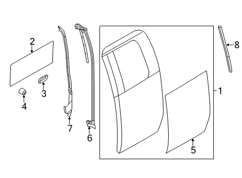 2011 Ford F-150 Rear Door Door Shell Bumper Diagram for -W715836-S300