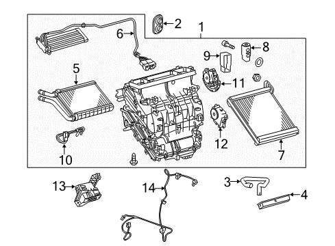 2016 Toyota Corolla Air Conditioner Expansion Valve Diagram for 88515-02420