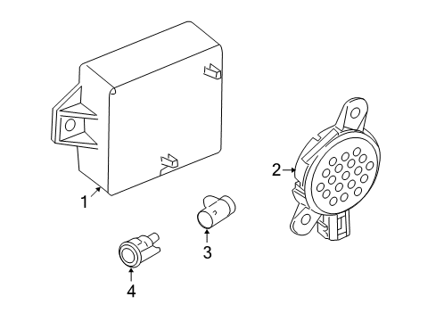 2013 Ford E-150 Electrical Components Module Diagram for 9C2Z-15K866-A