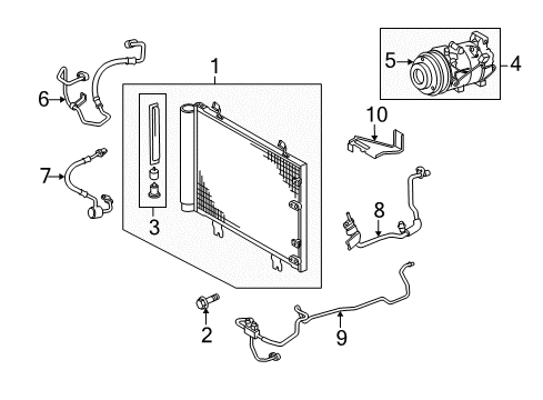 2012 Lexus IS350 Air Conditioner Reman Compressor Diagram for 88320-3A310-84