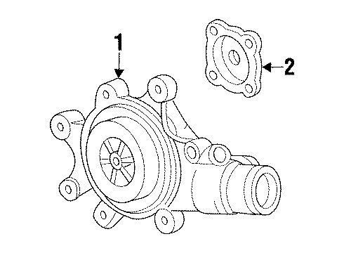 1994 Dodge Viper Water Pump Gasket-Water Pump Diagram for 4763790AB