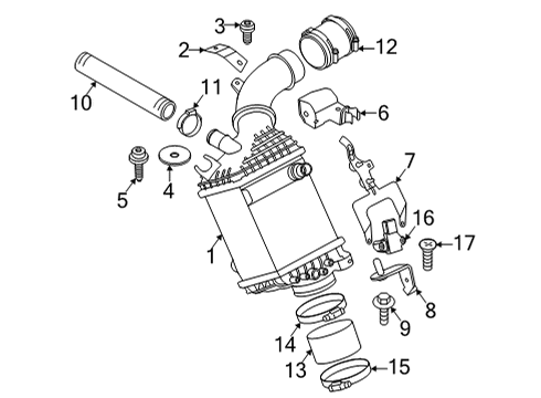 2020 BMW M8 Gran Coupe Intercooler BRACKET, CHARGE-AIR COOLER Diagram for 17127856956