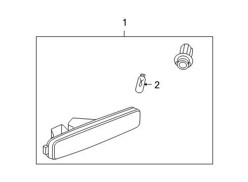 2003 Kia Optima Bulbs Lamp-Side Marker, Right Diagram for 923043C100