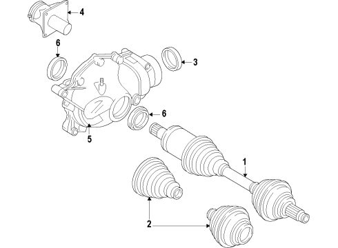 2015 BMW 328i GT xDrive Front Axle, Axle Shafts & Joints, Differential, Drive Axles, Propeller Shaft DRIVE SHAFT ASSY FRONT Diagram for 26209425910