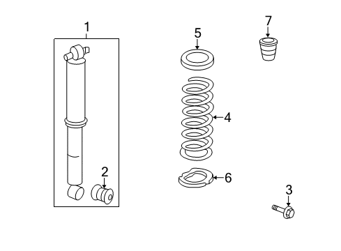 2009 Honda Odyssey Shocks & Components - Rear Bolt, RR. Damper (10X39) Diagram for 90182-SHJ-A00