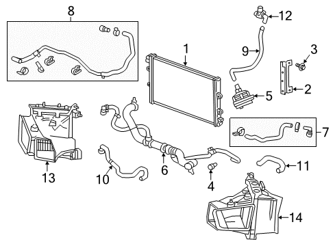 2018 Cadillac CTS Intercooler Upper Hose Diagram for 84134893