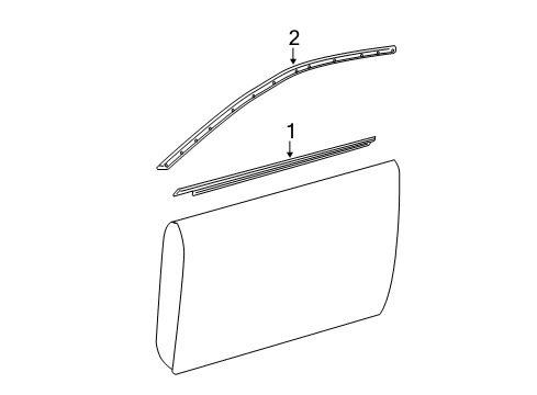 2008 Dodge Challenger Exterior Trim - Door Seal Diagram for 4575902AH