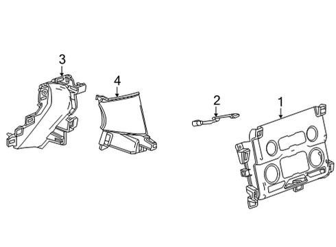 2022 Chevrolet Tahoe Cluster & Switches, Instrument Panel Lower Panel Diagram for 84312137