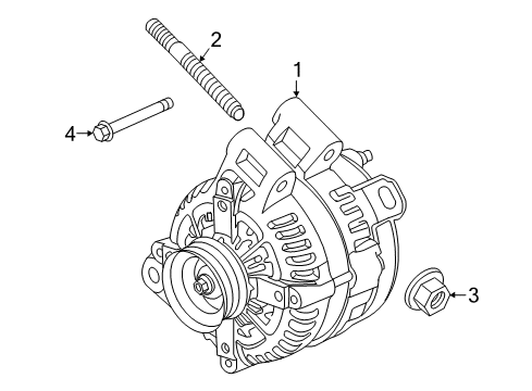 2021 GMC Acadia Alternator Alternator Diagram for 84093307