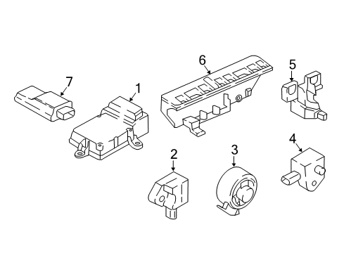 2019 BMW X3 Air Bag Components Sensor Seat Diagram for 65779367455