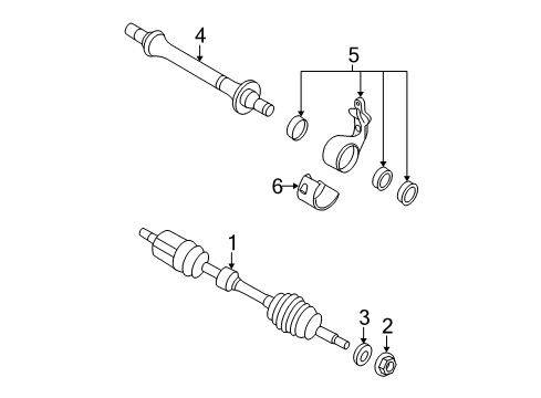 2008 Kia Sportage Drive Axles - Front Joint Set-Outer, LH Diagram for 495911F210