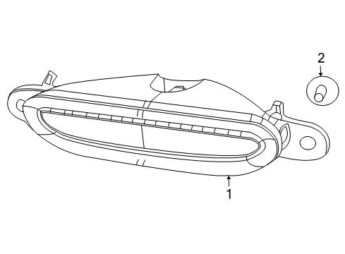 2008 Chrysler Sebring High Mount Lamps Lamp-Center High Mounted Stop Diagram for 5113614AA