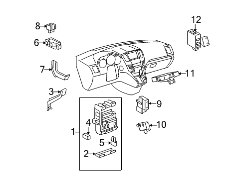 2006 Lexus RX400h Wiper & Washer Components Adjust Switch Diagram for 89235-48010