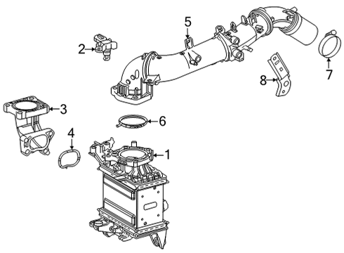 2022 Lexus NX350 Intercooler GASKET, AIR TUBE Diagram for 17376-25010