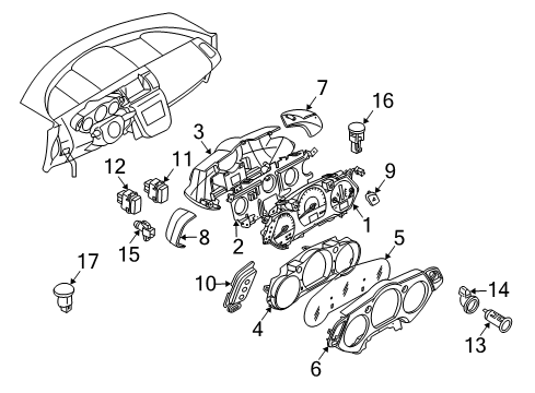 2006 Nissan Murano Switches Switch Assy-Turn Signal Diagram for 25540-CA015