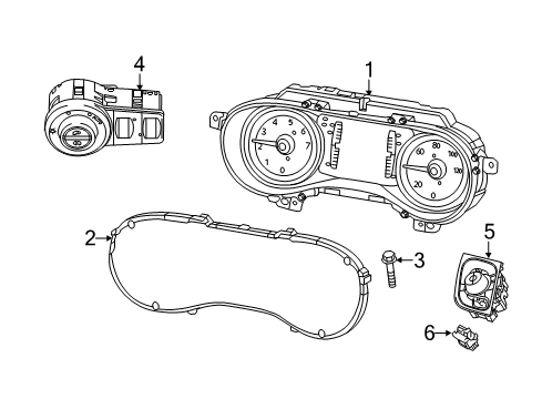 2021 Chrysler Pacifica Switches Instrument Panel Diagram for 68405330AC