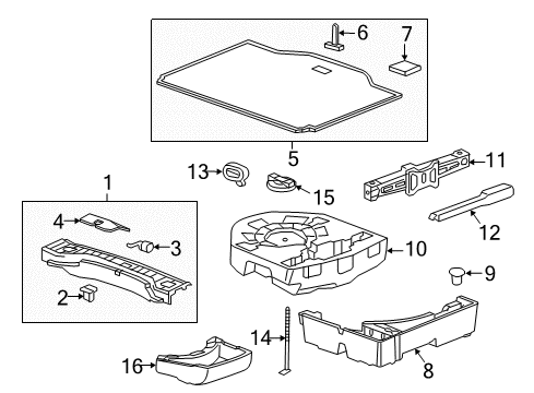 2018 Chevrolet Trax Interior Trim - Rear Body Floor Cover Hook Diagram for 95271870