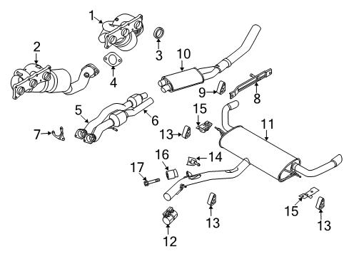 2010 BMW X5 Exhaust Components Exchange. Exhaust Manifold With Catalyst Diagram for 18407558770