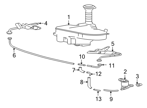 2009 Lexus GS450h Headlamp Washers/Wipers Tee Diagram for 85352-12010