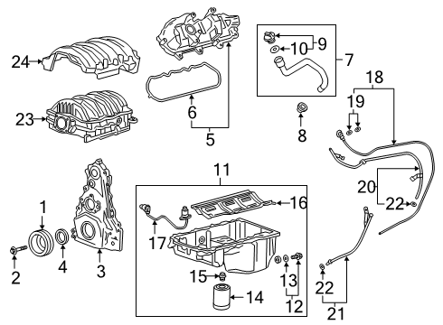 2019 Chevrolet Express 2500 Filters Tube Asm-Oil Level Indicator (Lower Tube) Diagram for 12678814