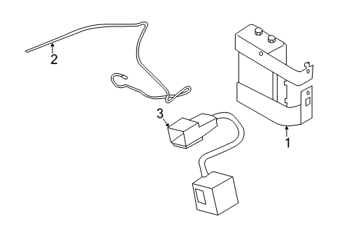 2011 Nissan Leaf Communication System Components Antenna, IVCS Diagram for 28212-3NA0A