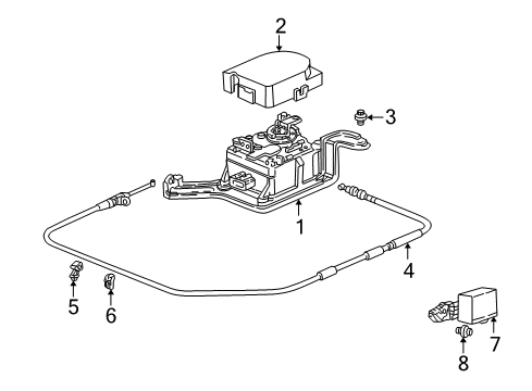 2002 Acura CL Cruise Control System Clamp B, Wire Diagram for 17882-P8C-A01